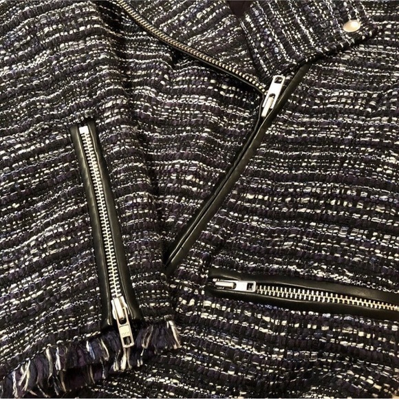 🍂FREE PEOPLE Nicole Tweed Moto Shape Blazer - Picture 4 of 5